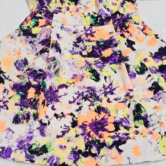 Anthropologie Maeve Lemon Garden Dress W/ Pockets, Cottagecore White Purple 4p - Picture 7 of 11